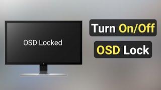 How to Turn On/Off OSD Lock in Monitor || OSD Lock ko kaise on/off karein