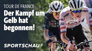 Tour de France, 2. Etappe Highlights. Pogacar und Vingegaard duellieren sich hart | Sportschau