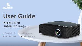 NexiGo PJ20 Native 1080P Projector with Dolby Sound, Instruction