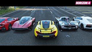 Top 20 Fastest Cars Drag Race Fully Upgrade | Forza Horizon 4