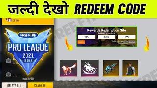 PRO LEAGUE GRAND FINAL REDEEM CODE | FREE FIRE REDEEM CODE | FFPL