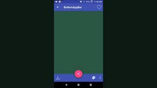 BottomAppBar android Material Design with source code.