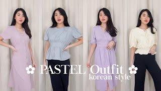 Shopee Haul Dress sopan & Top Korean Style PASTEL