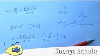 Mittlere Änderungsrate, Erklärung und Beispiel | Sekante, Sekantensteigung, Abitur, Mathe