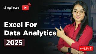 Excel for Data Analysis Full Course 2025 | Excel for Data Analytics | Simplilearn