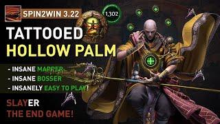 【Tattooed Hollow Palm】is INSANELY easy to SLAY the end game! "Budget" Spin2Win Cyclone build 3.22