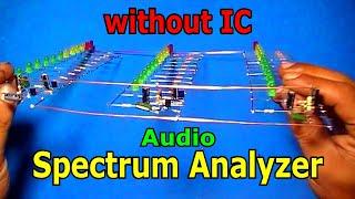 6 Transistors no IC spectrum analyzer LED circuit DIY