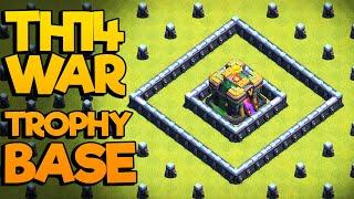 PRETTY DECENT TH14 WAR/TROPHY BASE! - CLASH OF CLANS BASE