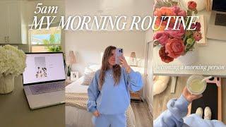 5AM morning routine | healthy habits + becoming a morning person + staying active from home