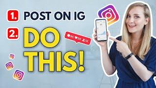 5 Things to Do AFTER You Post on Instagram (Instagram Growth!)