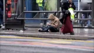 Man appears to smoke Spice at Bus Stop