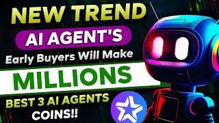  TOP 3 AI Agents Coins - Next Big Trend in Crypto | 20x to 50x Projects | Bitcoin News Today