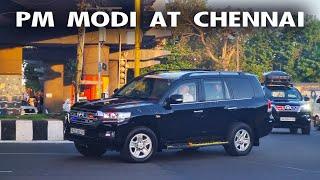 PM Narendra MODI Arrives CHENNAI Nehru Stadium For 44th CHESS OLYMPIAD | PM MODI Convoy at Chennai