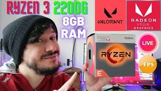 Amd Ryzen 3 2200G Vega 8 & 8GB RAM Valorant Fps Test CANLI - LİVE