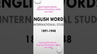 Fast English Words - Improve Vocabulary while you relax