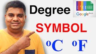 How to Insert Degree Symbol in Google Sheets