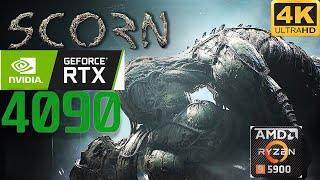 Scorn On RTX 4090 At 4K Maxed out Benchmark + AMD Ryzen 5900X.