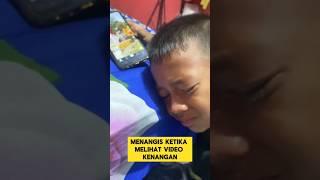 momen sedih ketika anak yatim piatu menangis saat melihat video kenangan ‼️#sedih #nangis #ibu #ayah