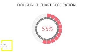 Easy Progress Chart or Doughnut Chart decoration in Excel 2016