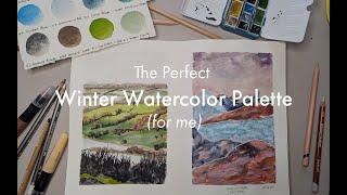 My perfect winter watercolor palette (A. Gallo / Daniel Smith / Winsor Newton / ESSEE)