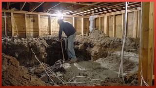 Digging Out 100 TONS of Soil in 5 Months to Build a Basement Under a House by @GoldsConcrete