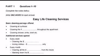 ielts listening test 2023 ( easy life cleaning services ) #ieltspreparation #ieltslistening #ielts