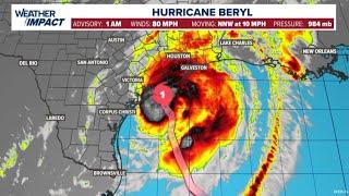 Hurricane Beryl tracker: Storm made landfall early this morning, remains hurricane strength