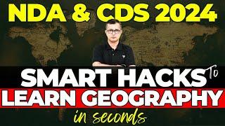 Smart Hacks To Learn Geography In Seconds | NDA & CDS 2024 | Bhanwar Singh