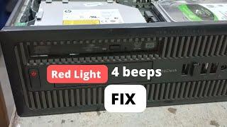hp 600/800 G1 4 Beep sound red light blinking no display solution / 4 beep and red light beep codes