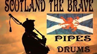 ️SCOTLAND  THE   BRAVE ️ PIPES & DRUMS ( HD )️