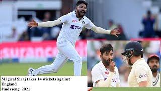 The best of magical #Siraj against #england | #mohammedsiraj 14 test wickets |#indvseng  2021