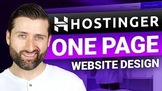 Hostinger ONE PAGE WEBSITE Building TUTORIAL (step-by-step guide)