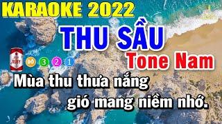 Thu Sầu Karaoke Tone Nam( Dm ) Nhạc Sống | Trọng Hiếu