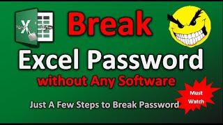 How to Remove / Break Forgotten Excel Password (No Software Required)