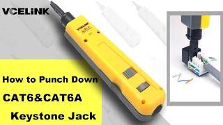 How to Punch Down a RJ45 Cat6 Keystone Jack VCELINK