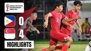 Highlights Philippines U16 vs Singapore U16 | ASEAN U16 BOYS' CHAMPIONSHIP INDONESIA 2024