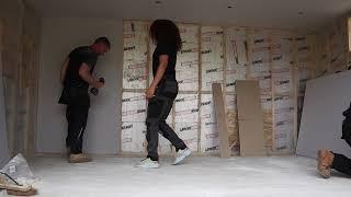 Plaster boarding a garden room and 2.5 mtr and what timber sizes to use