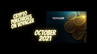 My Crypto Purchases On The Voyager App - October 2021