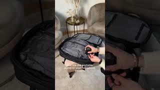 Watch this backpack shrink your clothes!  #travelpack #shorts