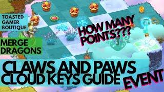 5 Min Cloud Keys Guide & How Many Points • Merge Dragons Claws And Paws Event 