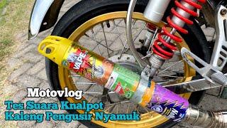 Tes Suara Knalpot Dari Kaleng Baygon Semprot nyamuk Sambil Motovlog Pakai Motor megatron