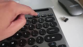 Amazon basics Bluetooth Keyboard mouse connect with laptop or computer tutorial in English