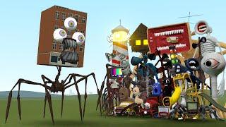 NEW LIVING BUILDING MONSTER VS ALL TREVOR HENDERSON AND OTHER In Garry's Mod!