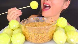 EATING SPICY SOUR SWEET LIMES!  ASMR MUKBANG EATING NOISES JUICY BIG BITES