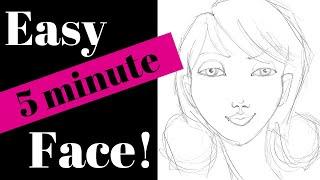 QUICK & EASY! How to Draw a WHIMSICAL FACE in JUST 5 MINUTES!