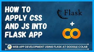 Applying CSS and JavaScript || Flask website development at google colab #4