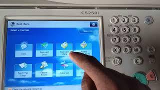 Canon iR 5250i ~ How to scan a store a document  on a pendrive