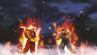 Reu Evil Ken vs Reu Evil Ryu. Epic Classic Battle! Street Fighter MUGEN Multiverse