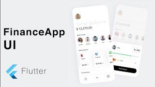 Finance App UI - Flutter Speed Code