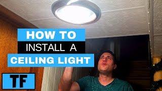 LED Ceiling Light Installation Flush Mount Project Source Fixture From Lowes DIY